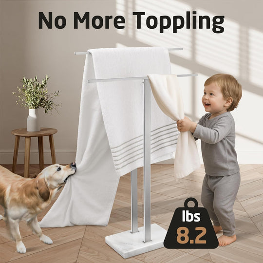 Free Standing Towel Rail for Bathroom Stand 2-Tier