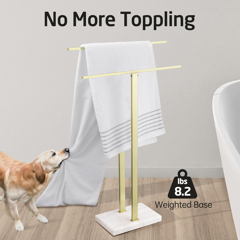 Free Standing Towel Rail for Bathroom Stand 2-Tier