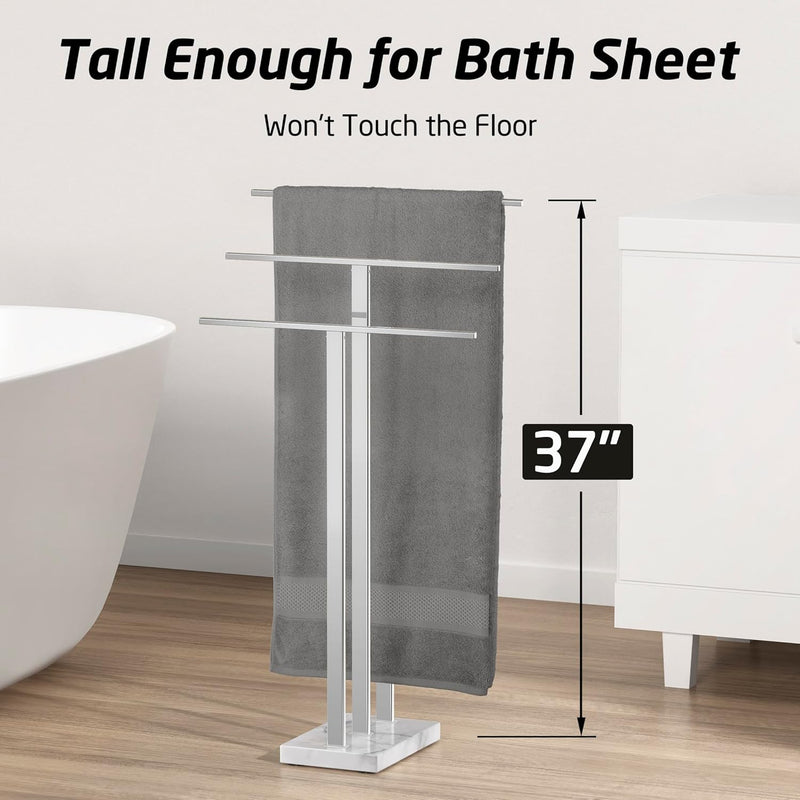 Free Standing Towel Rail for Bathroom Stand 2-Tier