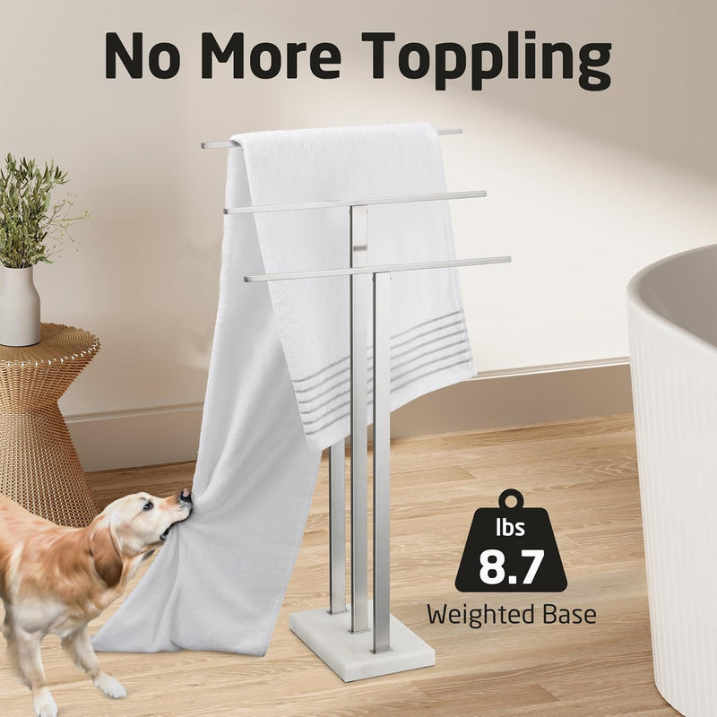 Free Standing Towel Rail for Bathroom Stand 2-Tier