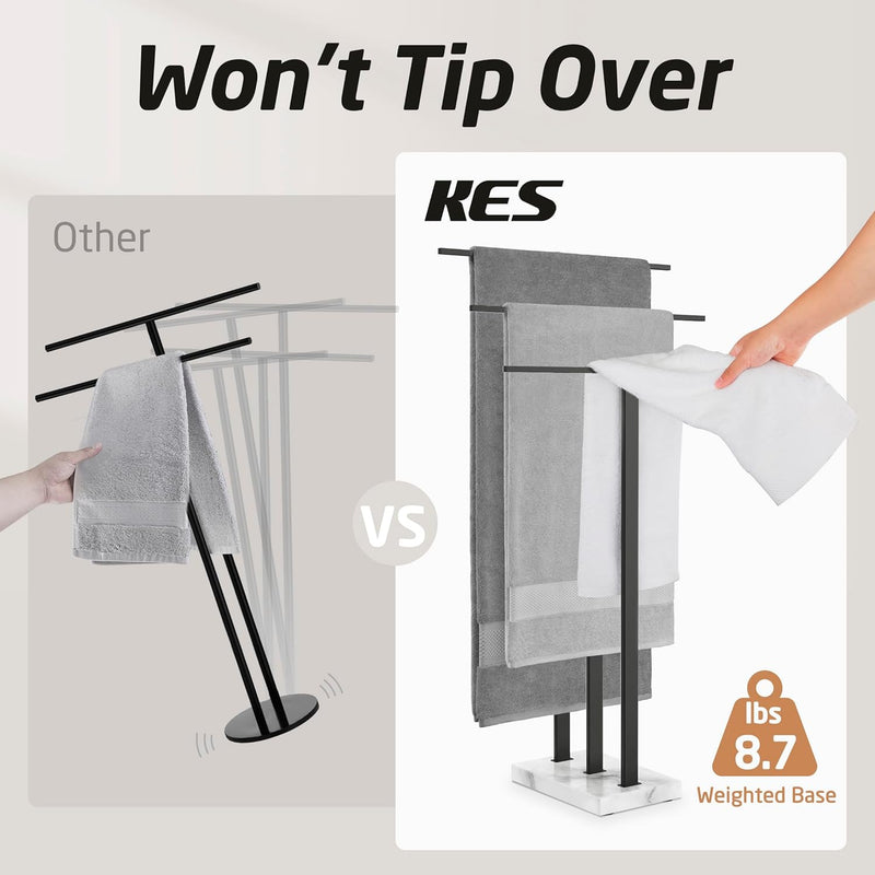 Free Standing Towel Rail for Bathroom Stand 2-Tier