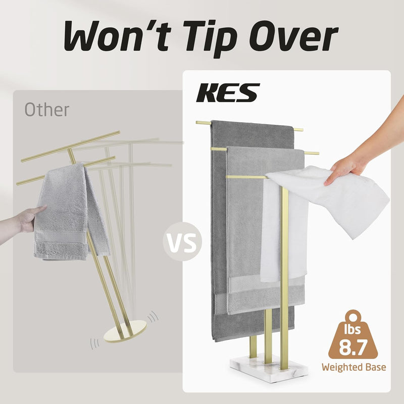 Free Standing Towel Rail for Bathroom Stand 2-Tier