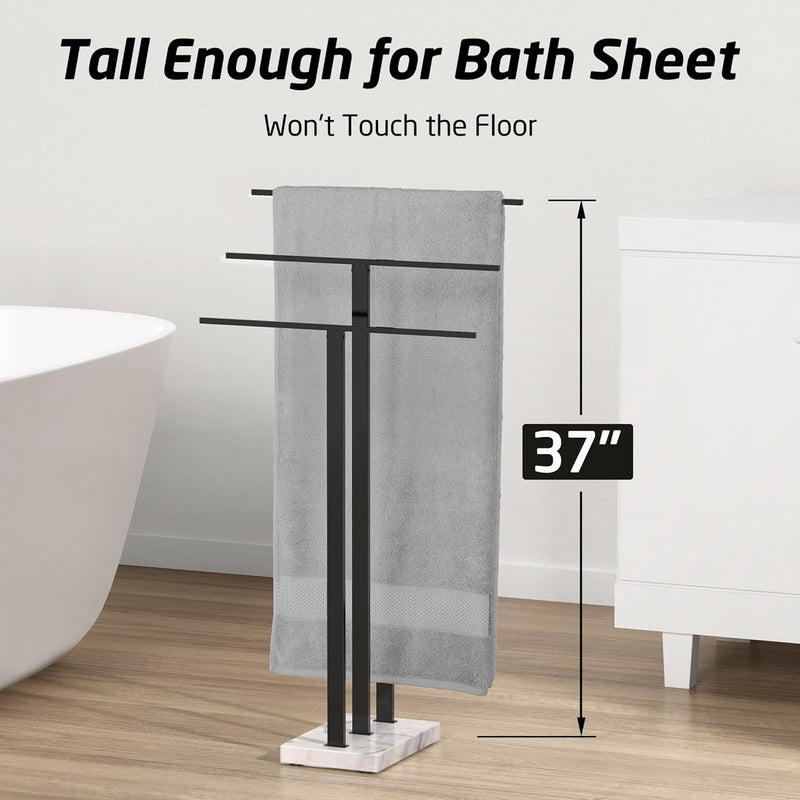 Free Standing Towel Rail for Bathroom Stand 2-Tier