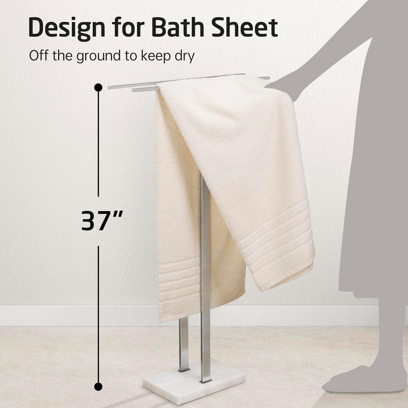 Free Standing Towel Rail for Bathroom Stand 2-Tier