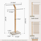 Free Standing Towel Rail for Bathroom Width Adjustable