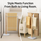Free Standing Towel Rail for Bathroom Width Adjustable