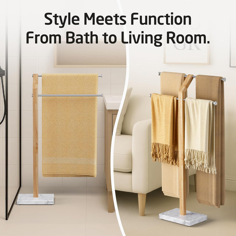 Free Standing Towel Rail for Bathroom Width Adjustable