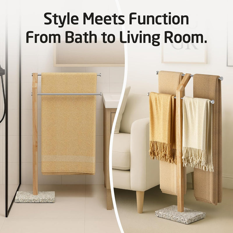 Free Standing Towel Rail for Bathroom Width Adjustable