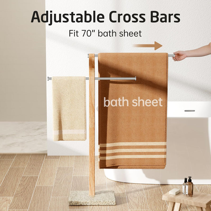 Free Standing Towel Rail for Bathroom Width Adjustable