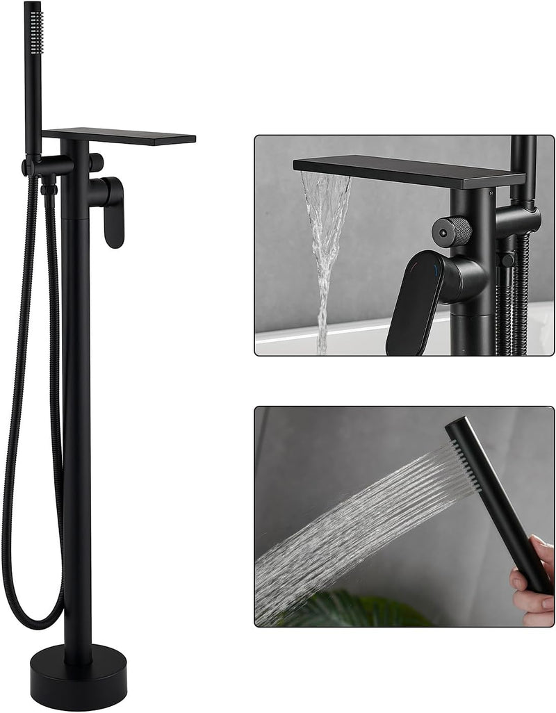 Free Standing Tub Taps Floor Mount Freestanding Bath