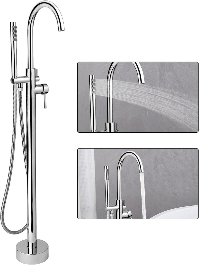 Free Standing Tub Taps Floor Mount Freestanding Bath