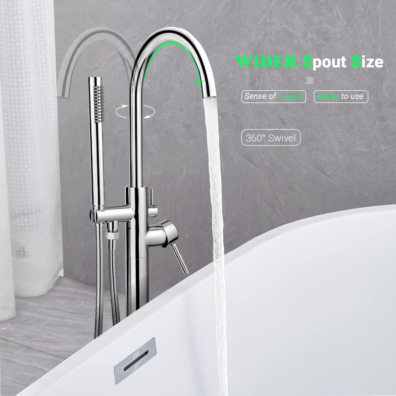 Free Standing Tub Taps Floor Mount Freestanding Bath