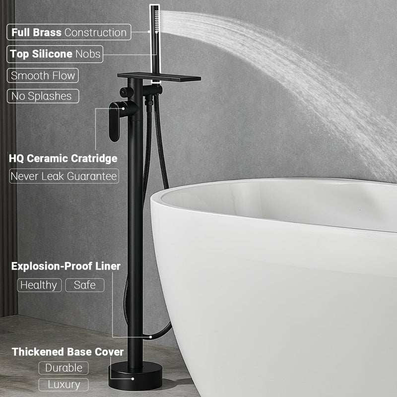 Free Standing Tub Taps Floor Mount Freestanding Bath