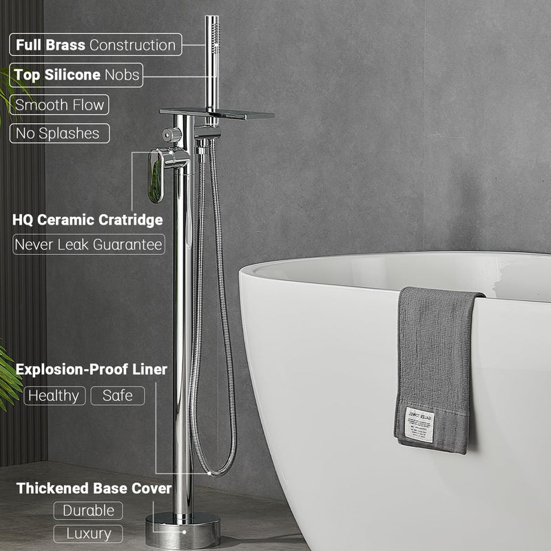 Free Standing Tub Taps Floor Mount Freestanding Bath