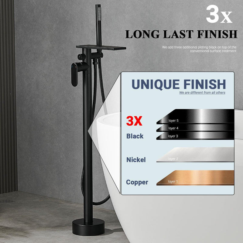Free Standing Tub Taps Floor Mount Freestanding Bath