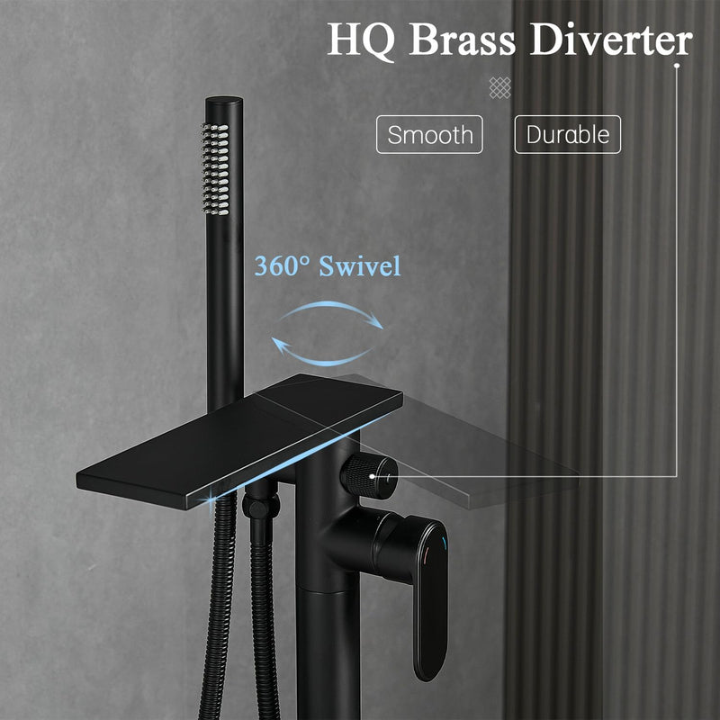 Free Standing Tub Taps Floor Mount Freestanding Bath