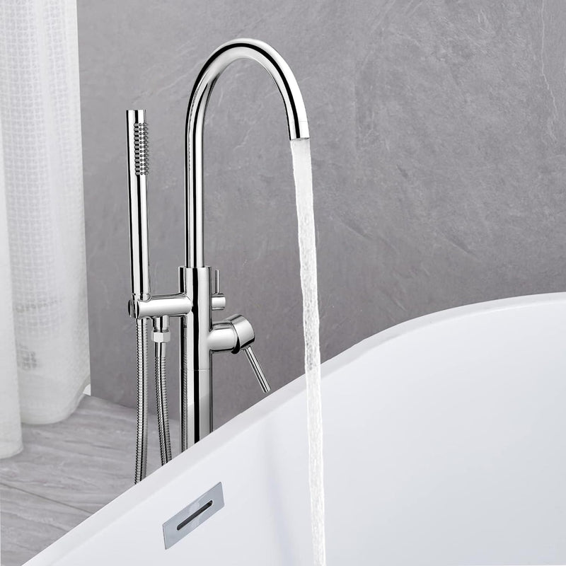 Free Standing Tub Taps Floor Mount Freestanding Bath