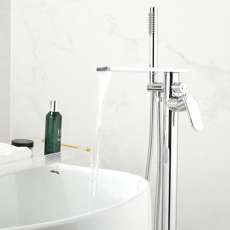 Freestanding Bath Shower Mixer Tap Floor Mounted Tub