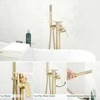 Freestanding Bath Shower Mixer Tap Floor Mounted Tub