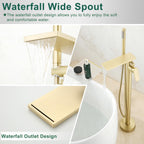 Freestanding Bath Shower Mixer Tap Floor Mounted Tub