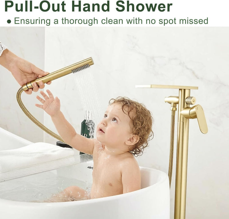 Freestanding Bath Shower Mixer Tap Floor Mounted Tub
