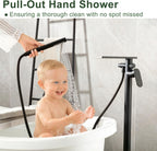 Freestanding Bath Shower Mixer Tap Floor Mounted Tub