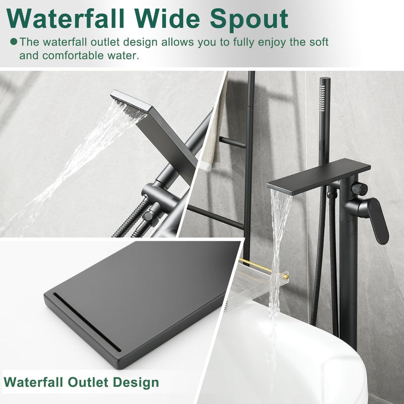 Freestanding Bath Shower Mixer Tap Floor Mounted Tub