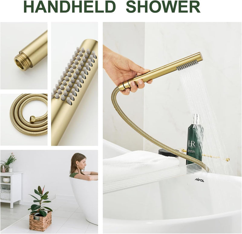 Freestanding Bath Shower Mixer Tap Floor Mounted Tub