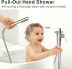 Freestanding Bath Shower Mixer Tap Floor Mounted Tub