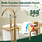 Freestanding Bath Tap Shower System Bathtub Faucet