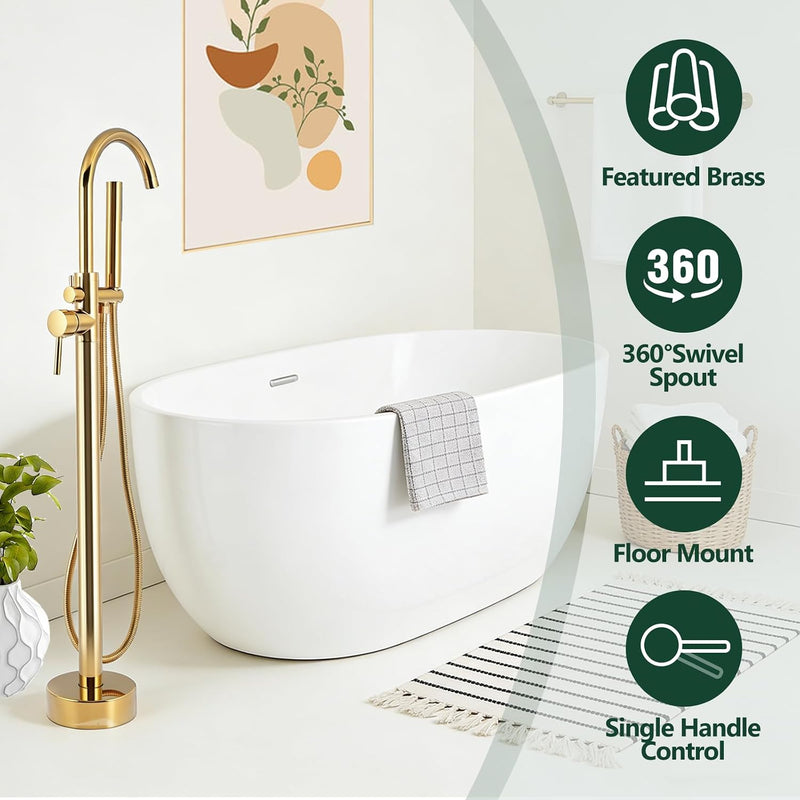 Freestanding Bath Tap Shower System Bathtub Faucet
