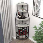 Freestanding Corner Wine Rack 5-Tier Holder Display Storage