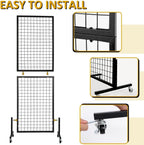 Freestanding Grid Wall Panel Standing Wire Display Rack