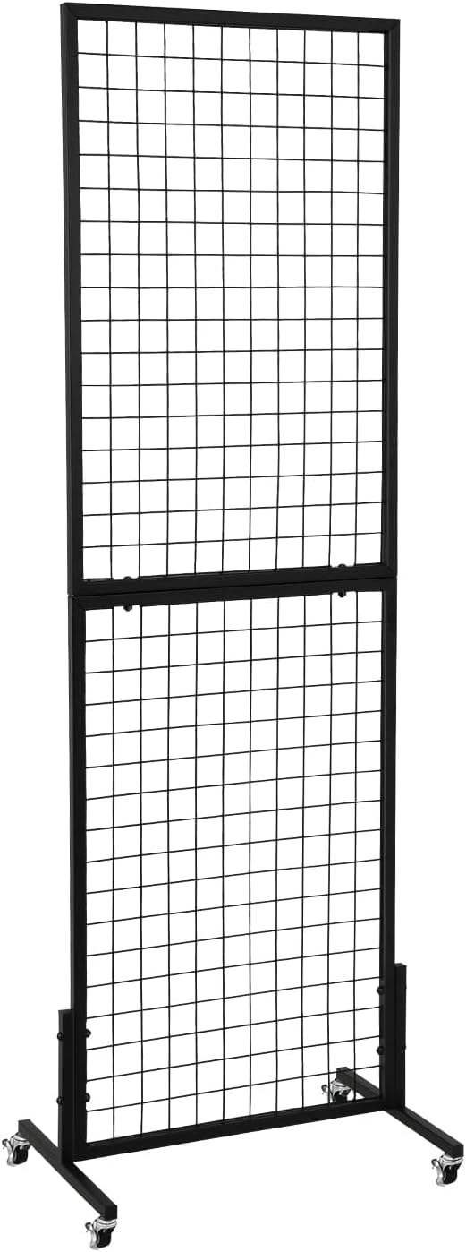 Freestanding Grid Wall Panel Standing Wire Display Rack