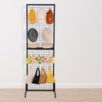Freestanding Grid Wall Panel Standing Wire Display Rack
