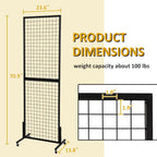 Freestanding Grid Wall Panel Standing Wire Display Rack