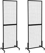 Freestanding Grid Wall Panel Standing Wire Display Rack