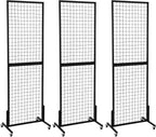 Freestanding Grid Wall Panel Standing Wire Display Rack