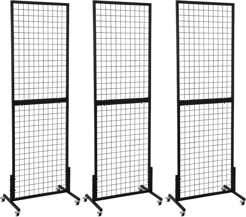 Freestanding Grid Wall Panel Standing Wire Display Rack