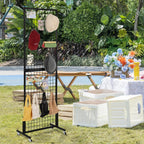 Freestanding Grid Wall Panel Standing Wire Display Rack