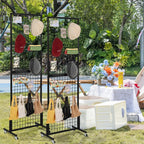 Freestanding Grid Wall Panel Standing Wire Display Rack