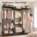 Freestanding Metal Open Wardrobe
