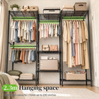 Freestanding Metal Open Wardrobe