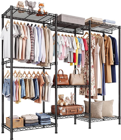 Freestanding Metal Open Wardrobe