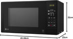 Freestanding Microwave Oven 20L Capacity 700W Power 455