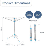 Freestanding Portable Rotary Airer Washing Line