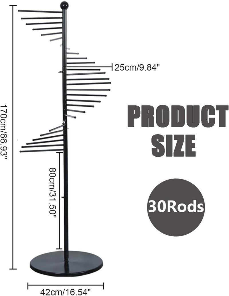 Freestanding Scarf Display Rack Metal Racks Spiral Holder