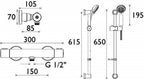 Frenzy Thermostatic Cool Tough Shower Bar Valve Multi