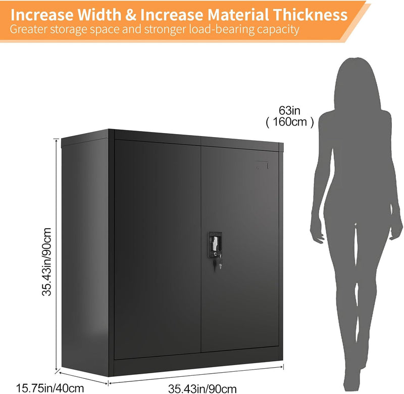 Frideko Lockable Metal Cupboard