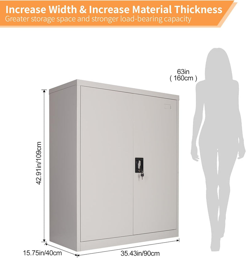 Frideko Lockable Metal Cupboard